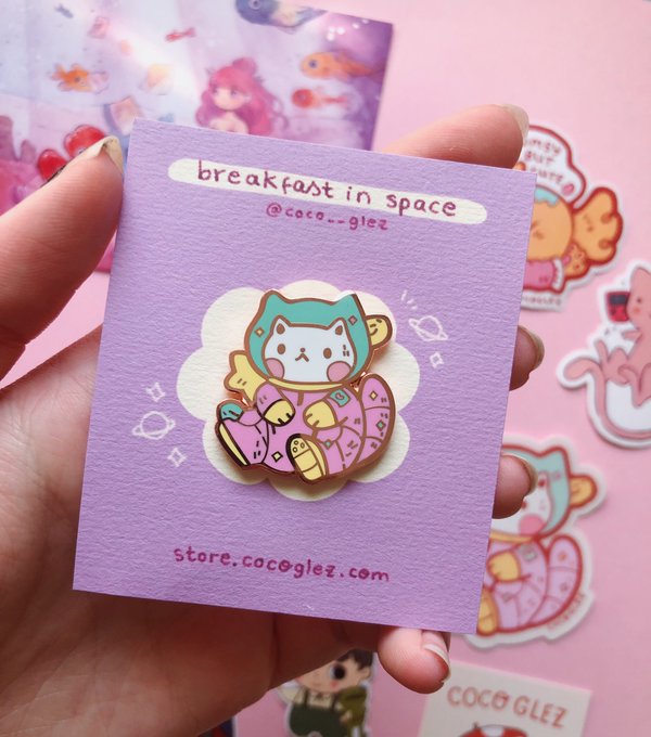 I ordered this cute pin from @coco__glez and she included so many cute stickers it feels like Christmas!!! ?? 