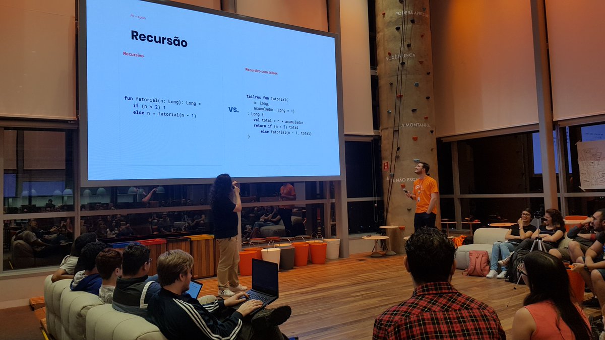 kotlinmeetupsp's tweet image. Agora o Bruno Assis (@BrunoAssis) e o Felipe Nasser (@fsn101) vem falar sobre programação funcional com Kotlin! λ❤️
#kotlinmeetupsp
