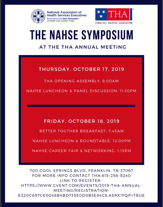 NAHSE_Memphis's tweet photo. The NAHSE Symposium at the THA Meeting - https://t.co/wqtjHRiSFw https://t.co/XlmfyfX2R9