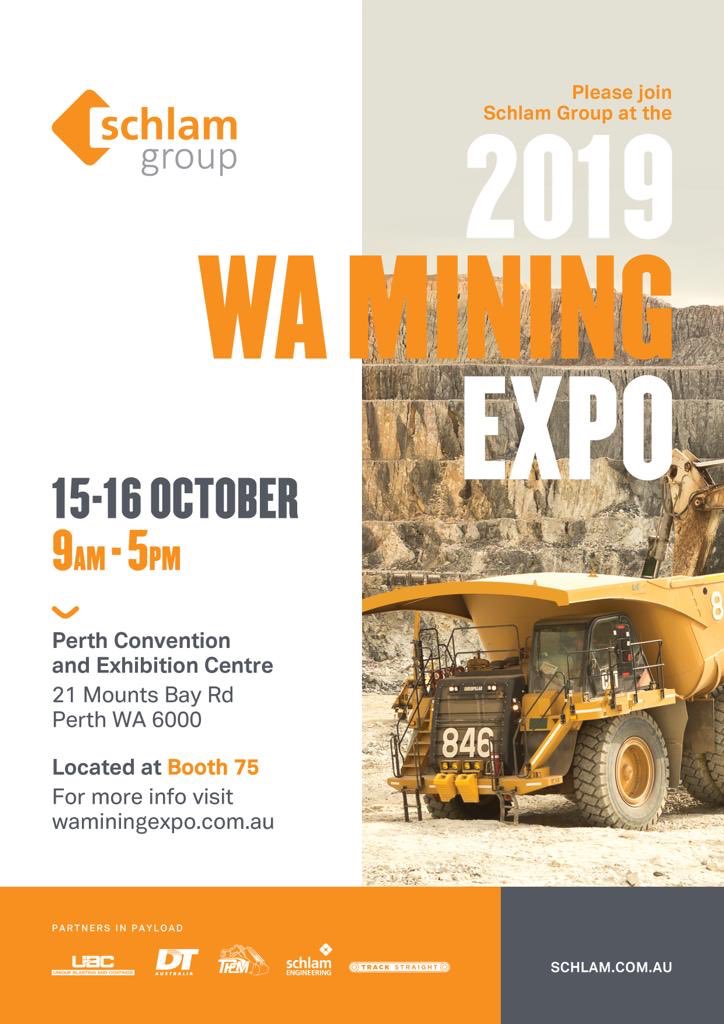 ProductsTrack's tweet image. #TrackStraight will be at the WA Mining Expo as part of #Schlam Group- Booth 75, 15-16 October 2019.
We look forward to seeing you there. #ConveyorTracking #Mining #BeltTracking #MineSafety
trackstraight.com.au

youtu.be/i7G0RbyoBWg

linkedin.com/company/track-…