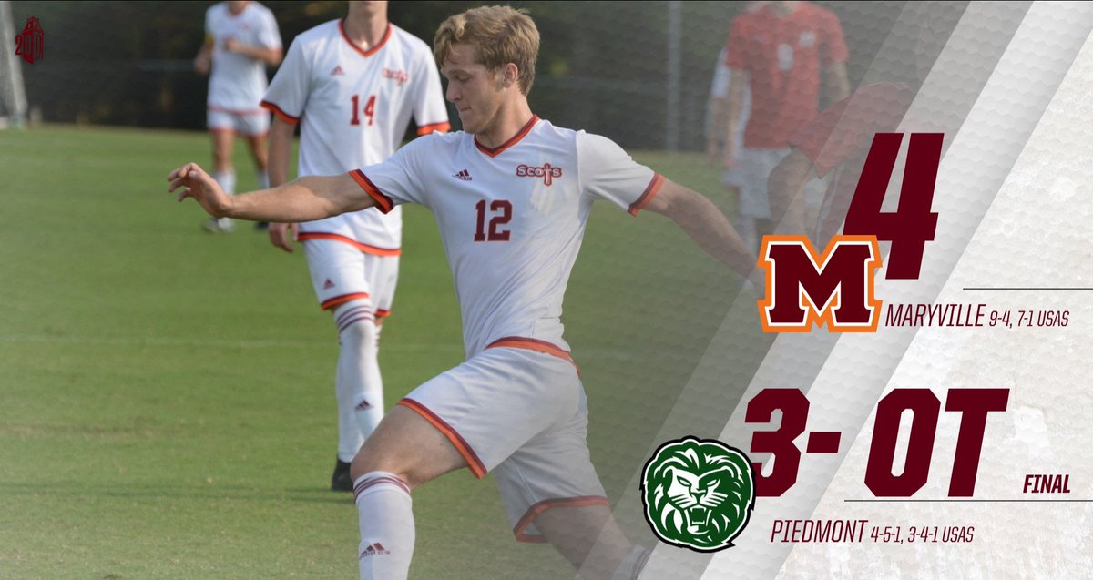 MCScots's tweet photo. #ScotsNation Maryville's Trevor McDonald deposited a hat trick and golden goal to help MC defeat Piedmont 4-3 in overtime! Go Scots! https://t.co/ZTCVmsv4qW https://t.co/MD1E2i9PUA