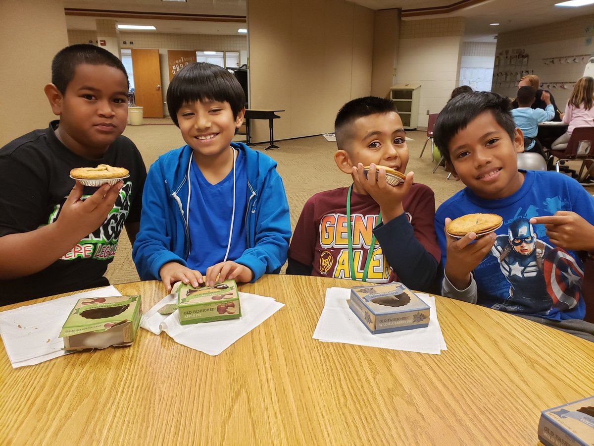 When "pie" is one of your spelling words, then we have "pie" for a snack. #newcomers #ELL
