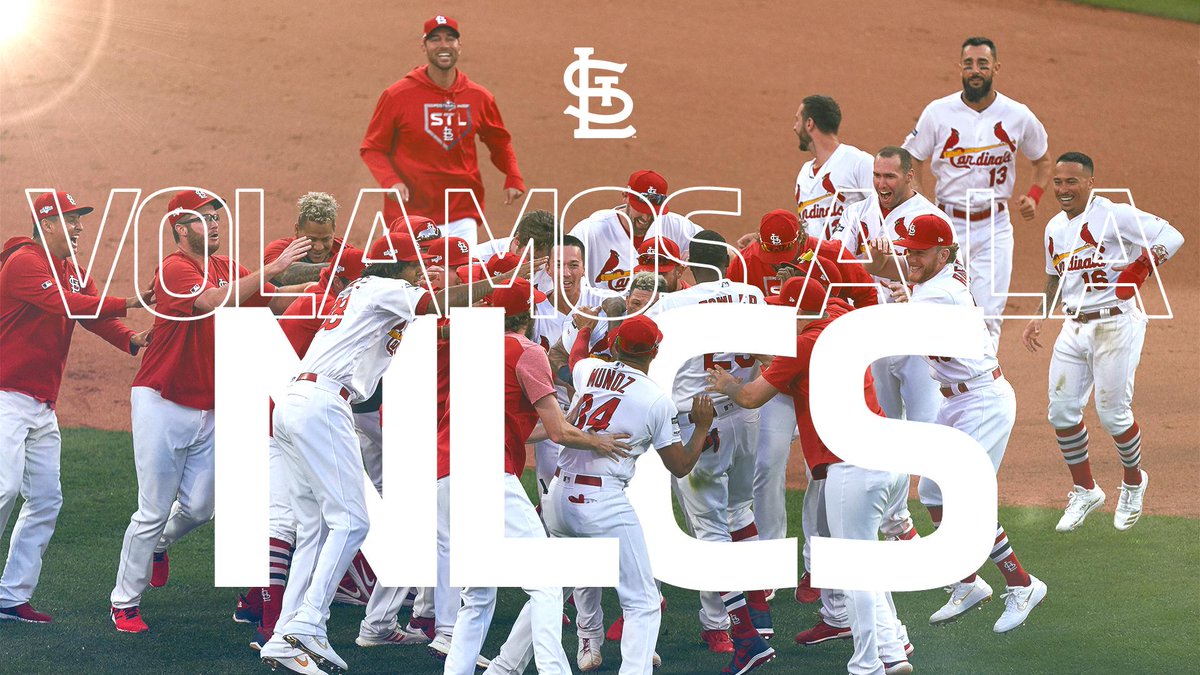 cardenales's tweet photo. ¡Vamos a la #NLCS!

#STLCardenales #TiempoDeVolar https://t.co/YdotxV3DCk