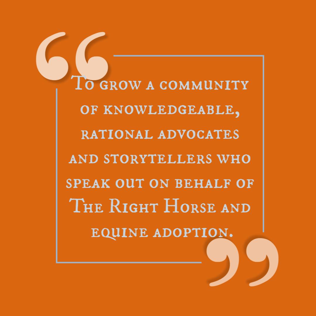 ASBLegacy's tweet photo. Get to know what the The Right Horse Initiative is all about and what the partnership means to us! There are very intentional and strategic goals that will measure success and increase adoptions and placements for our horses. #GoalThree #repurpose #RightHorse #saddlebredlegacy https://t.co/R27d4iSHqj