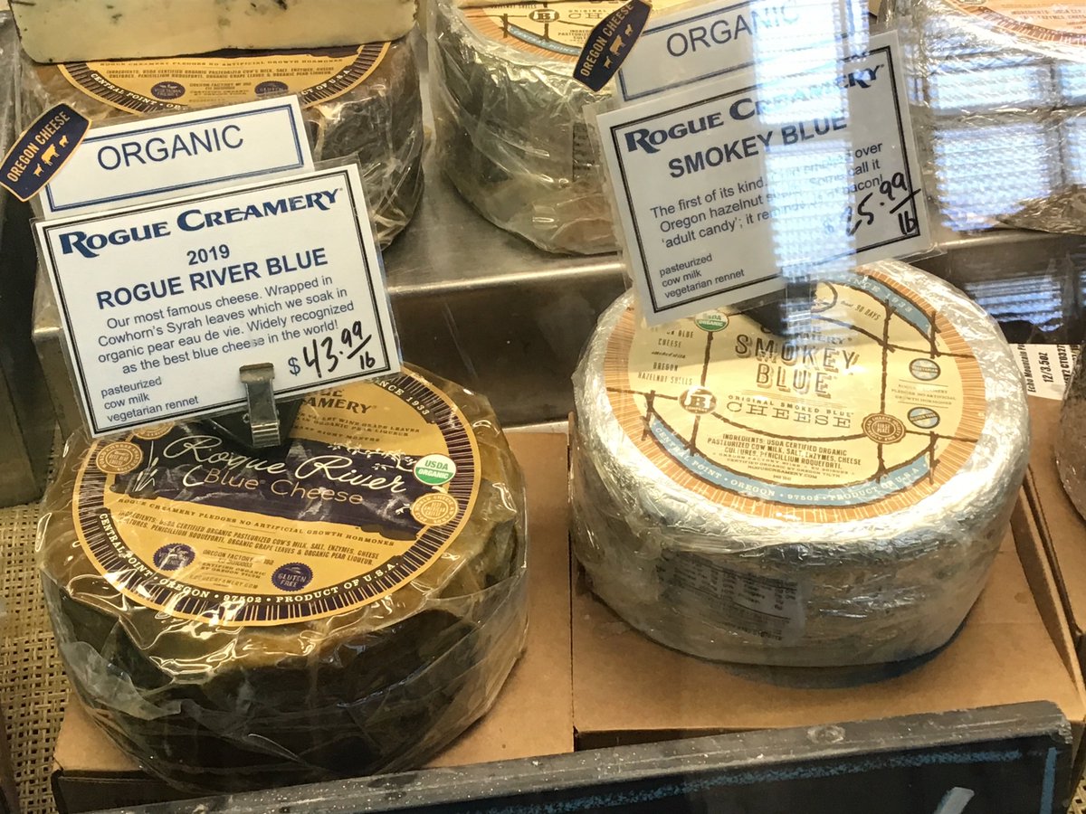 WineCheeseFri's tweet photo. To all the #cheeselovers out there, Neil and I came out to Central Point, OR for a cheese tour. Well, it was more than just a tour, it was a visit to @ROGUE_CREAMERY! Blue cheese anyone?? So delicious and now I know they make cheddar too! #bluecheese #rogueriverblue #cheesetour https://t.co/xv86w4uYsP