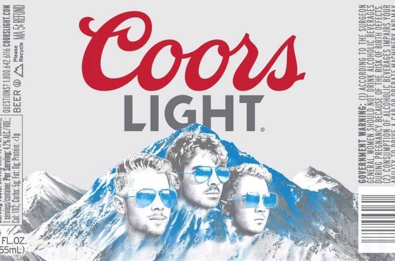 mkobach's tweet photo. Coors Light + Jonas Brothers is the marketing collaboration you never knew you needed https://t.co/TppXT6BHyn