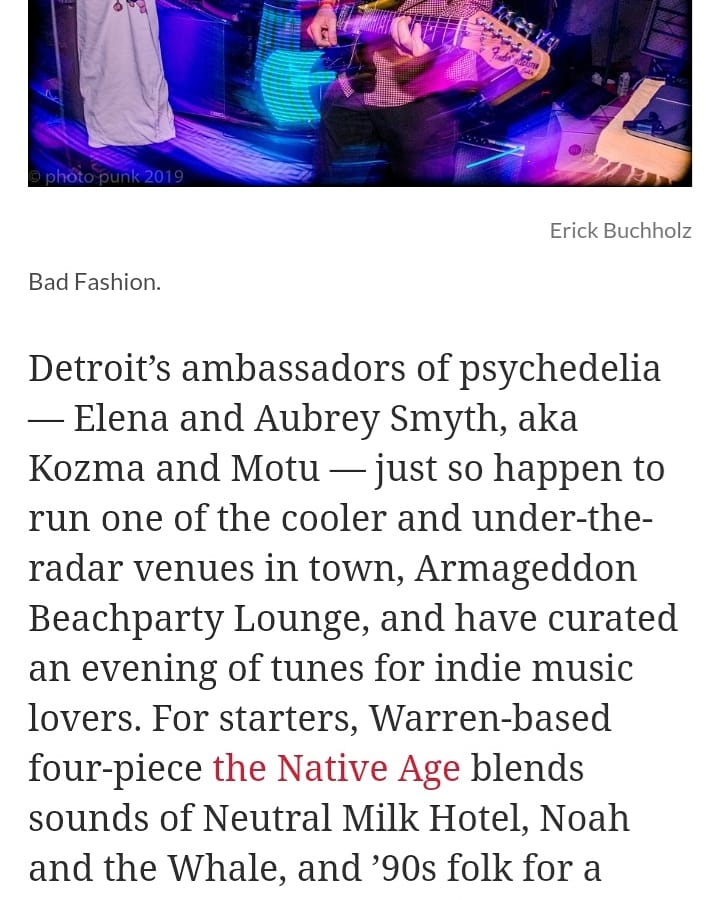 TheNativeAge's tweet photo. Super pumped about the mention in the Metro Times  !!! Also "egg"cited for our show at Armageddon Beach Party on Saturday with Bad Fashion and Craig Garwood !! #Eggs #SunnySideUp #IfYouKnowWhatIMean #YouProbablyDontKnowWhatIMean #Detroit #Indie #Folk #IndieFolk #DetroitMusic https://t.co/BP5y2LYUyN