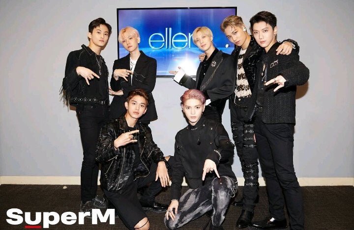 JKS852's tweet photo. SuperM:

The Ellen DeGeneres show ended successfully! 👏We appreciate everyone that supported and cheered for SuperM!🙆‍♂️🙆‍♀️

#SuperM #WeAreTheFuture #Taemin #Kai #Lucas #Mark #Baekhyun #Ten #Taeyong #SuperM_Jopping #SuperMonEllen #EllenDegeneres https://t.co/SQxGeVtfgs