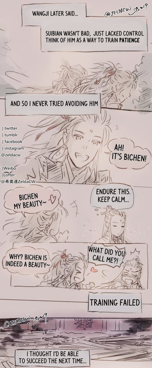 #modaozushi #魔道祖師 #忘情隨塵 

[Remembering. SuiChen]  Part 4/4

While 'wangqing' (忘情) could mean 'unruffled by emotion', 'sui chen' (隨塵) translates to 'go with the flow of dust in the wind' and it means a delicate but continuous yearning. 
