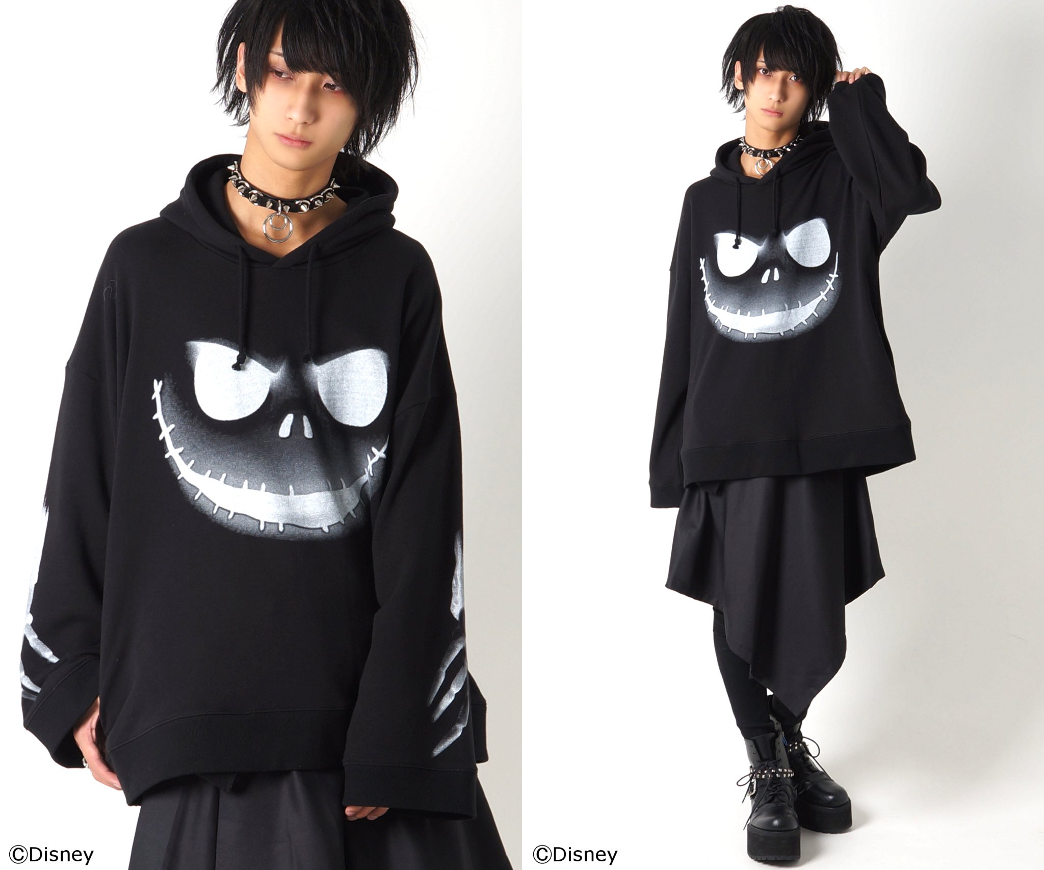 CIVARIZE ナイトメア柩コラボパッチワークビックパーカー