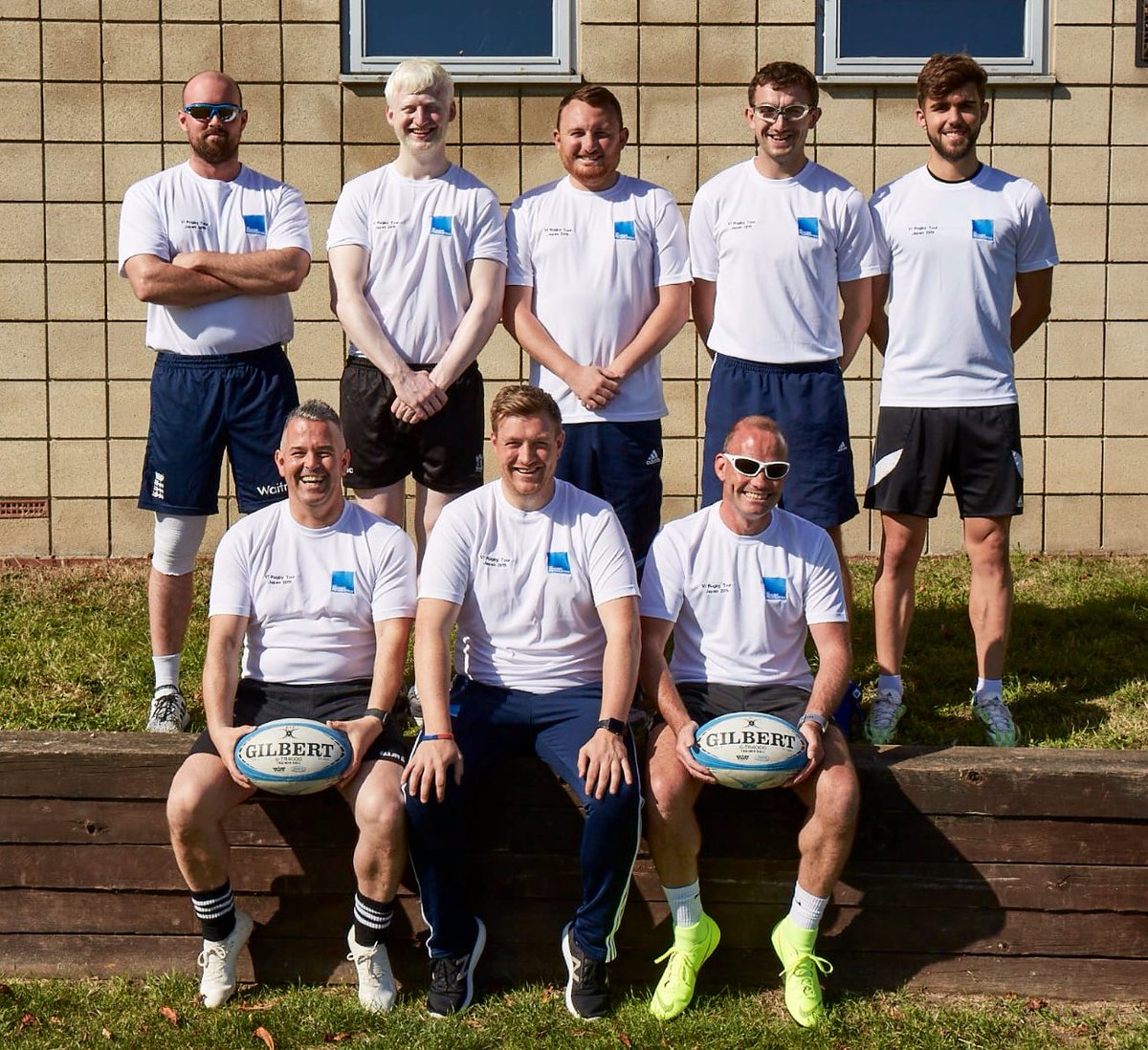 Bassie1501's tweet photo. It’s here! Today the visually impaired rugby team that will be heading to Japan this morning for a three match series Japanese Blind Rugny team. Thank you to everyone that made this possible. @ChangeFdn @ianmck7 @WaspsLegends @peter_scrivener @andyrobbo6 @londonblind #RWC2019 https://t.co/7fC8VHgYyq