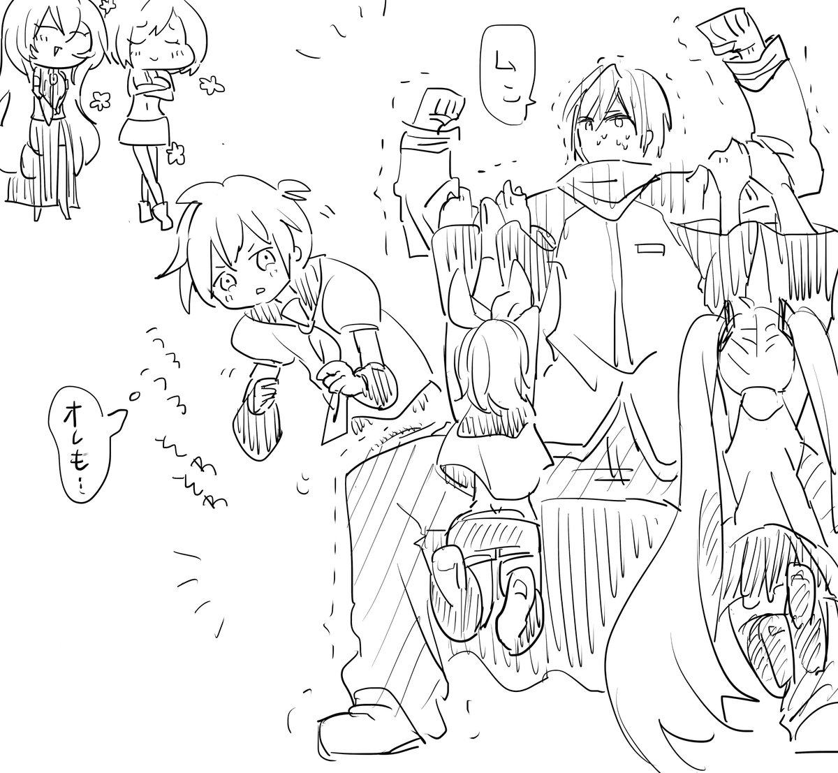 昔のイラスト整理してたけど、その中で好きな落書き 