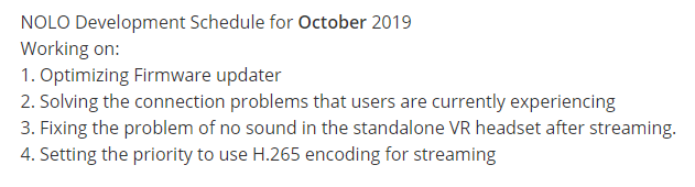 NOLODevMonthly Sharing development schedule for October 2019! Check it out also at our forum (bit.ly/2ry0YYg). Let us know your thoughts!