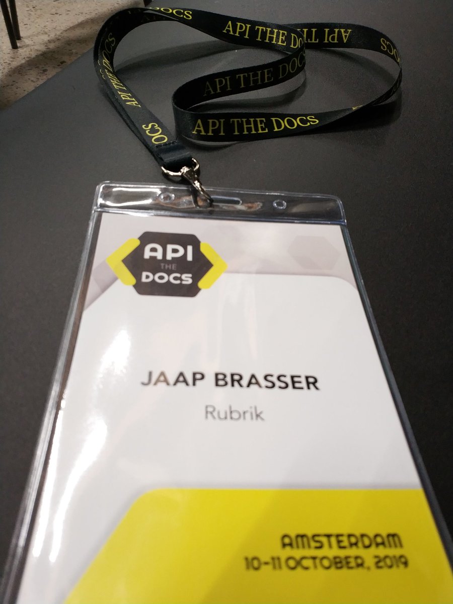 Jaap_Brasser's tweet image. Checked in and ready for a day of learning about APIs and documentation.
Very nice to have a conference in my hometown for a change!
#MVPBuzz #ApiDocs #ApiTheDocs