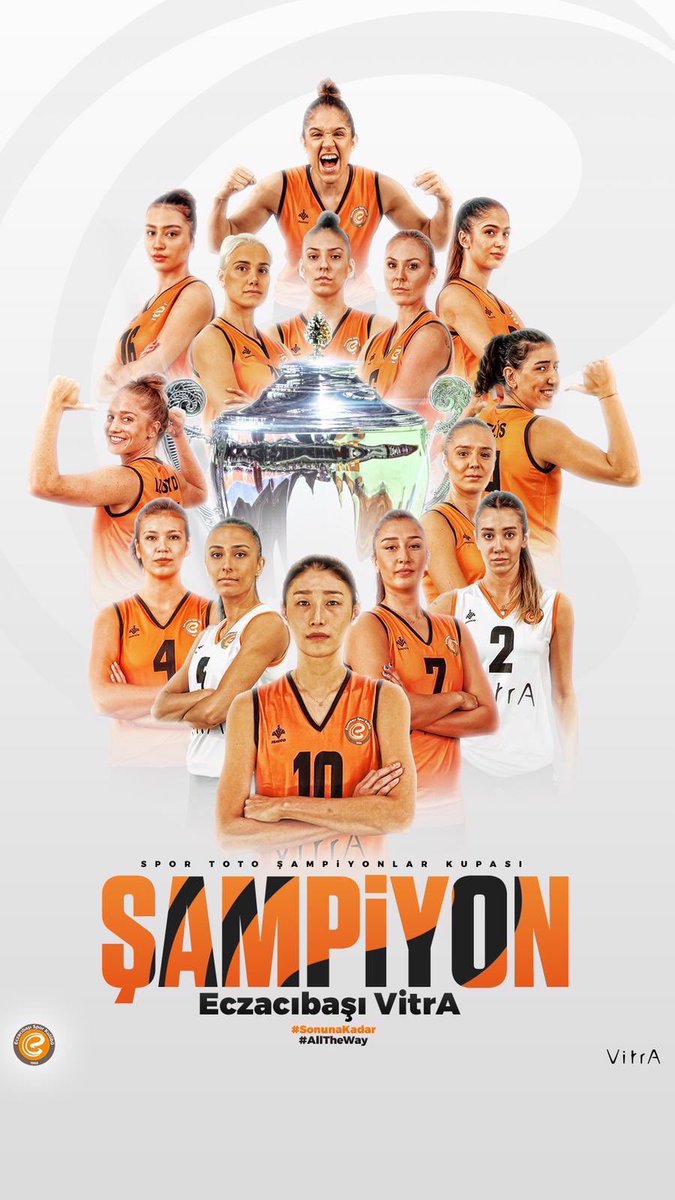2019 Spor Toto Şampiyonlar Kupası Eczacıbaşı Vitra’nın 🏆 🧡🖤🐯
@eczacibasisporkulubu 🙇🏻‍♂️👏
#SonunaKadar #AllTheWay 
#BirlikteDahaGuclu