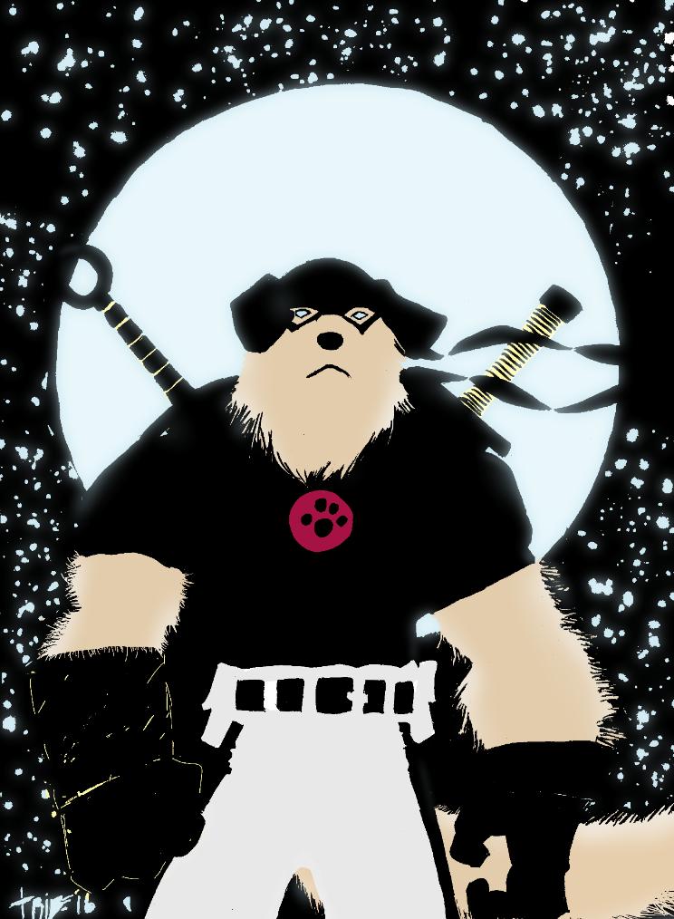 Brigand:  Hyperbreed warrior and last of The Hunters Guild. Can he restore the glory of the guild when he can barely rub two coins together? Art by @TheDanTribe . This print will be available at @Nowcon this weekend!