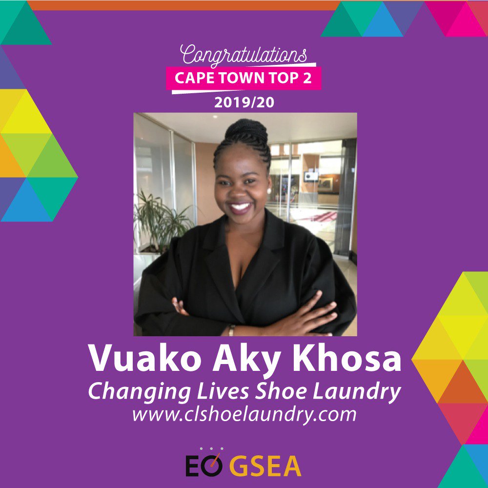 EO_GSEA's tweet photo. Breaking news from Cape Town! Vuako Aky Khosa of @CShoelaundry and Denislav Marinov of @DVM_Designs will advance to the South Africa national competition to face off against Johannesburg and Durban finalists.

Who will represent SA on their home turf at Global Finals in April? https://t.co/dh6afznaCl