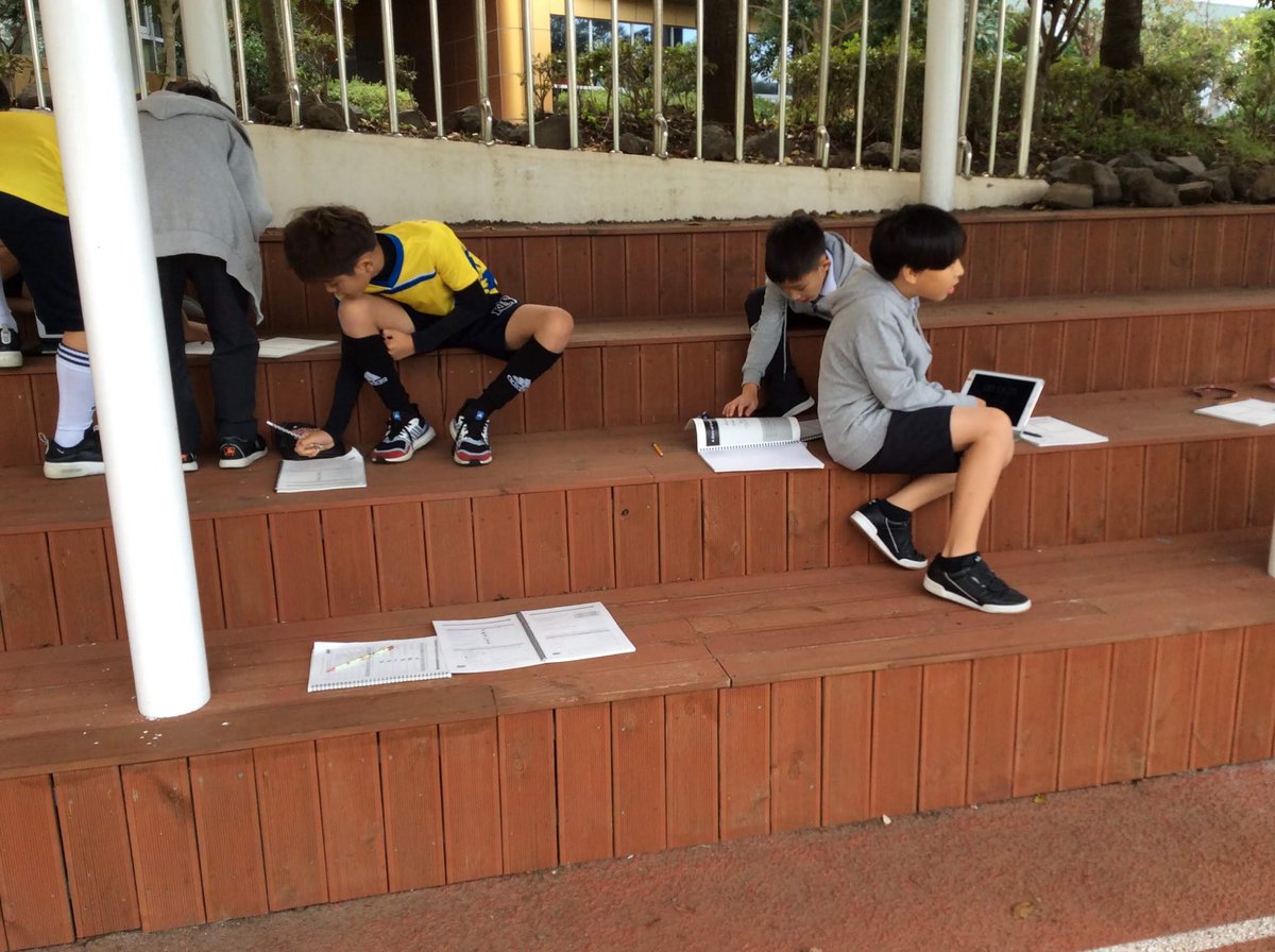 SeanDoranEdu's tweet photo. Great to get outside to start our new math unit on time and measurement! #kisj #eurekamath #grade3 https://t.co/1fhc9iNmgX