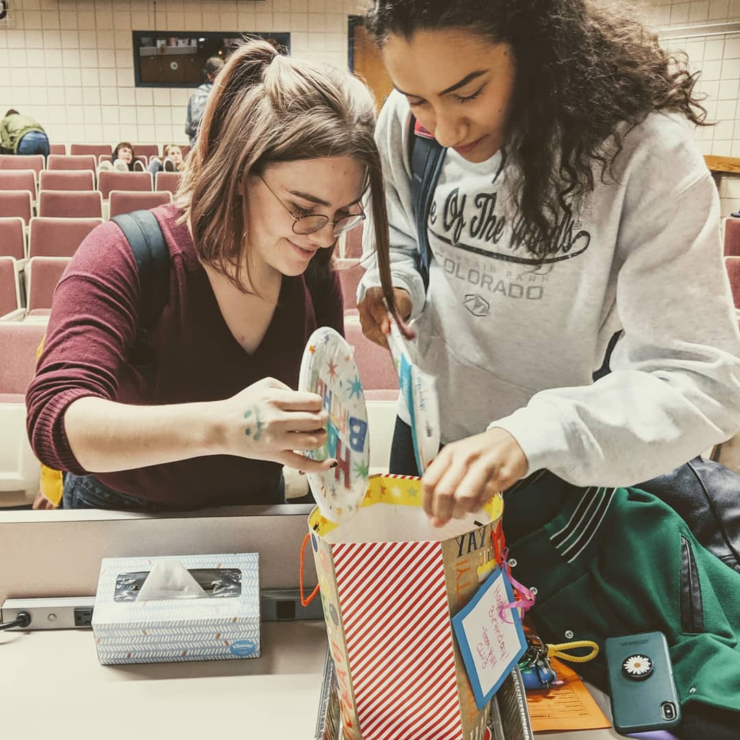dhs_kay's tweet photo. Packing Birthday Party Kits for students that need help buying supplies to celebrate. #birthdaypartyinabag #giveback #DHSKAY https://t.co/Rg6T9EGaKU