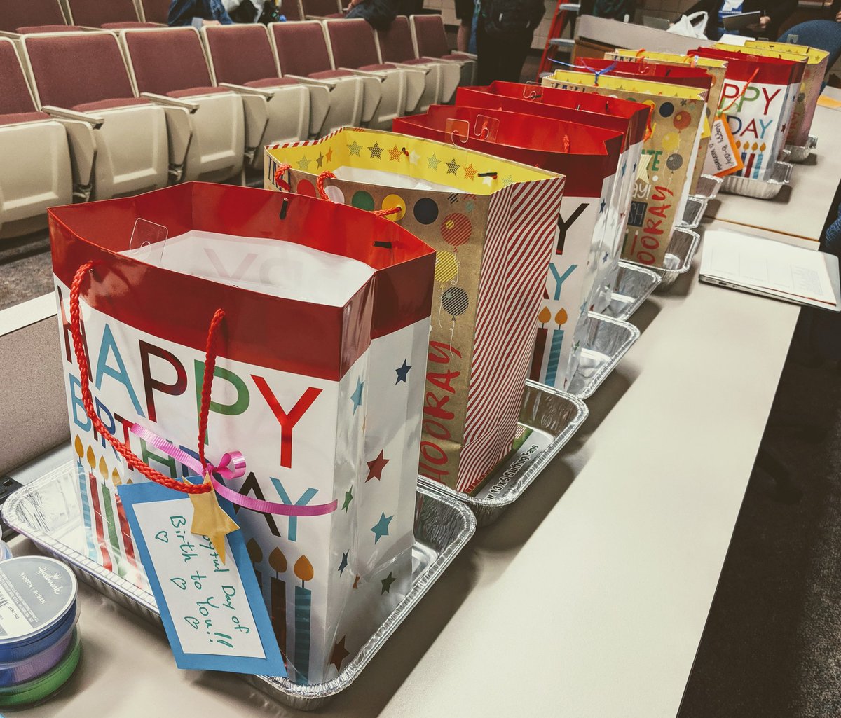 dhs_kay's tweet photo. Packing Birthday Party Kits for students that need help buying supplies to celebrate. #birthdaypartyinabag #giveback #DHSKAY https://t.co/Rg6T9EGaKU