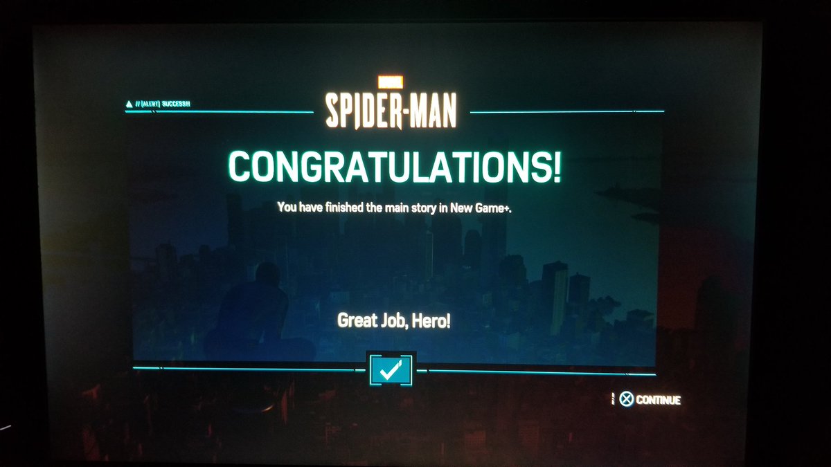 One second I'm watching a stream of Spider Man PS4 next thing I know, oopsie poopsie, I beat it again on NG+ Ultimate difficulty.The game is fun, but Ultimate is too hard. You die in seconds. Other than that the game is amazing!