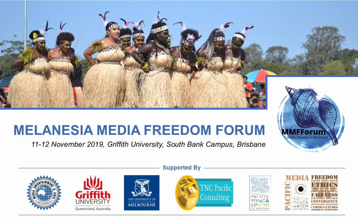 The Melanesia Media Freedom Group (MMFG) in conjunction with sponsors will be holding a Melanesia Media Freedom Forum event on Monday 11 and Tuesday 12 November 2019. 
For further information and to register, visit griffith.edu.au/learning-futur…  #melanesia #pacificjournalismreview