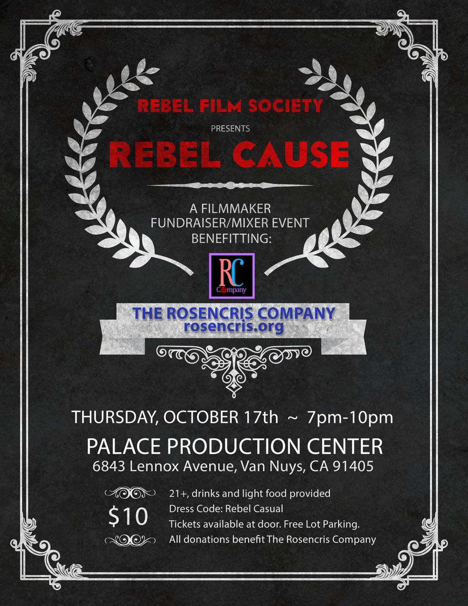 madch0ps's tweet photo. Filmmaker friends- come expand your network with fellow rebellious creatives AND support a good cause! 
Oct. 17, 7-10pm

#filmmakers #networkingevent #losangeles #SupportIndieFilm #networking #charityevent #thingstodo #rebelcause #rebelfilmsociety https://t.co/mSfI4iE4ym