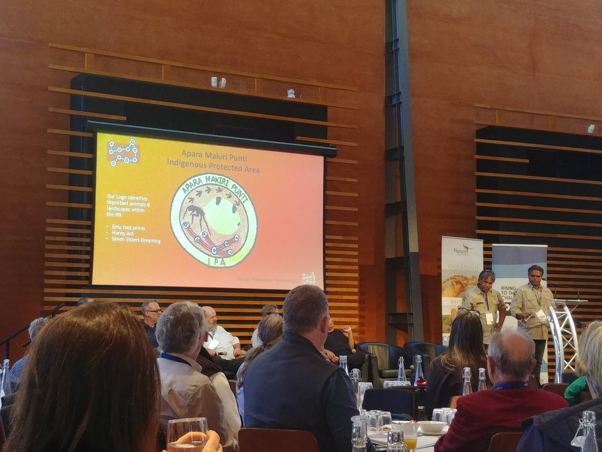 cvbiolinks's tweet photo. So good to be hearing first hand from Russell Kickett and Cleon Kenny about land management on their APY lands at #PLC19. The IPAs in Central Aust form the largest area of protected lands in the world! https://t.co/2tGY1H22k2