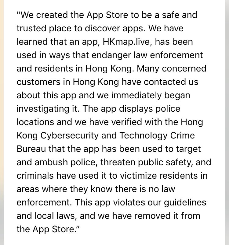 DylanByers's tweet image. Full ⁦@Apple⁩ statement.