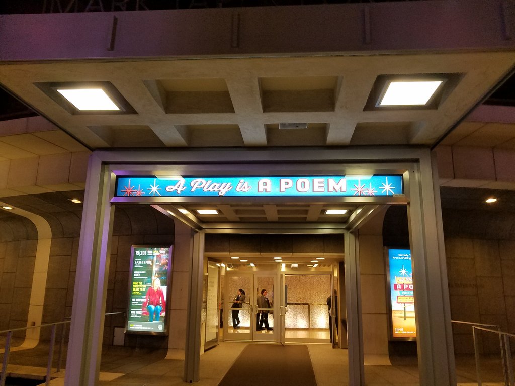 BusyBethF's tweet photo. I really enjoyed #APlayIsAPoem at The Taper. An evening of amazing actors directed by Neil Pepe, telling very different stories by Ethan Coen. I particularly loved the use of the space. #MarkTaperForum @MusicCenterLA https://t.co/0Ln8iBbOPy