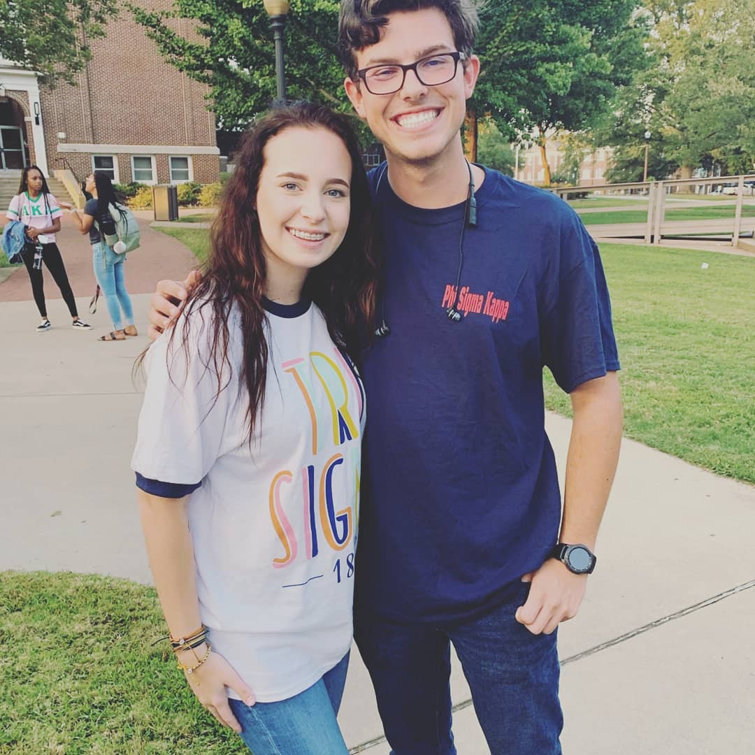 UCAPSK's tweet image. Letter Day at UCA and the brothers are rocking their shirts! 
#DamnProud #GreekLife
#PhiSig