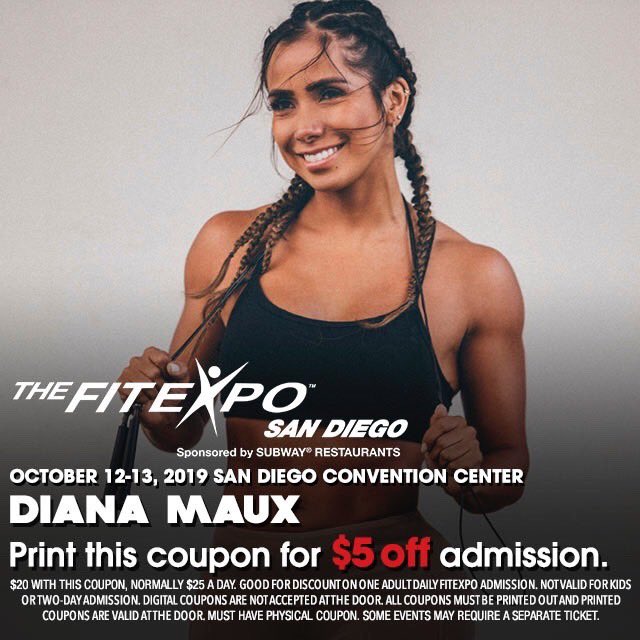 Latinxlight's tweet photo. Who’s is coming to say Hola 🤗 this weekend Familiaaa!
Can’t wait to see y’all at the San Diego @TheFitExpo Oct. 12 & 13 at booth #1412.
Print this coupon for $5 off your ticket!!
#sdfitexpo https://t.co/h5dEpbbyOF