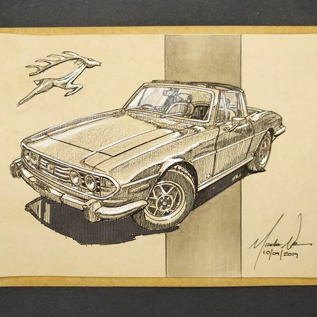 Today's sketch a day submission: the Triumph Stag. Staaaaaaaaaag.
.
.
#sketchaday #sketchadaychallenge #sketchaday2019 #inktober #inktober2019 #triumphstag #sketch #sketching #carsketch #cardrawing #pen #pensketch #doodle #doodleaday #doodlesketch #doodl… ift.tt/324ctaC