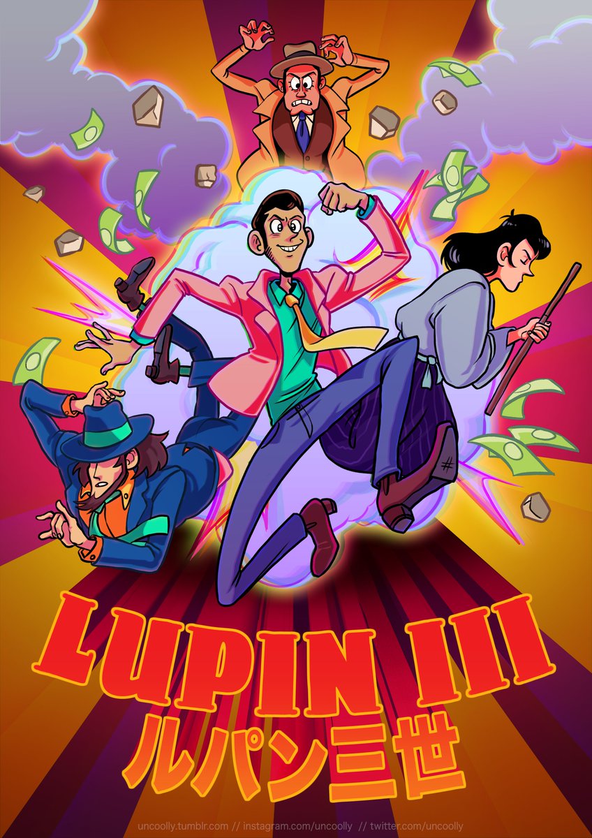 uncoolly's tweet photo. I also made a Lupin the Third poster! https://t.co/lD2M3tfFzp