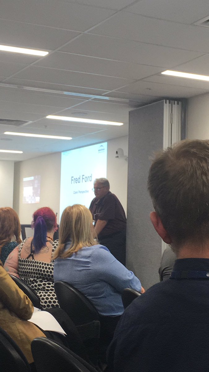 bhatrey's tweet photo. Fred Ford in giving his ‘carer’ perspective says he doesn’t like the word ‘carer,’ instead he is a supporter. #20spectrum https://t.co/kjTXpnJ0GC