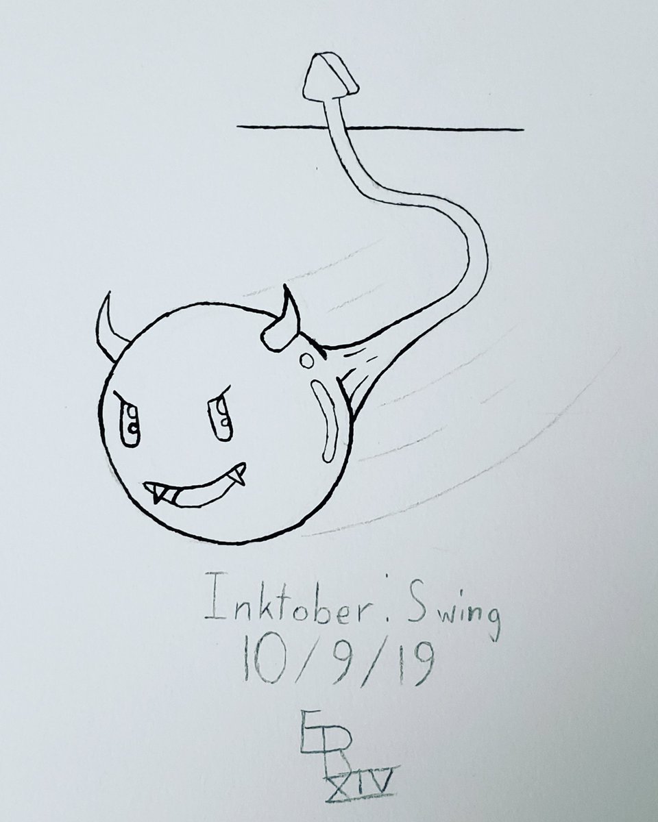 EnriqueXIV's tweet photo. Inktober Day 9: Swing

I had a little trouble coming up with an idea so I decided to make a character idea I had from my days taking an animation class.

#inktober #swing #inktober2019 #demontoy #stretchytoy #originalcharacter #drawing #ink #drawingchallenge #monthlychallenges https://t.co/eyohcuGGmv