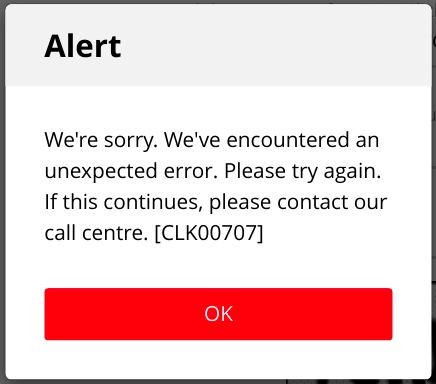 vhenjoseph's tweet photo. @cimbmalaysia your Forgot User ID or Password feature got error  [CLK00707]. How am I supposed to do my transactions now? To be fair I called support but it ended going circles repeatedly asking for account number, wtf! I just want to reset my password. https://t.co/y31a5XyUVG