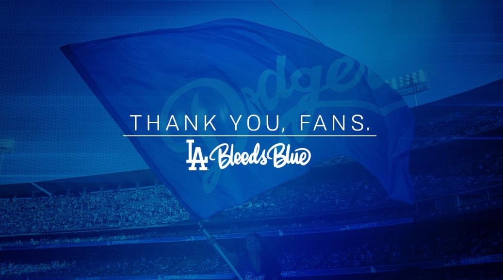 LosDodgers's tweet photo. ¡Queremos agradecer a todos nuestros fanáticos por el apoyo incondicional durante toda la temporada! #LosDodgers https://t.co/3eAkb8nGlX