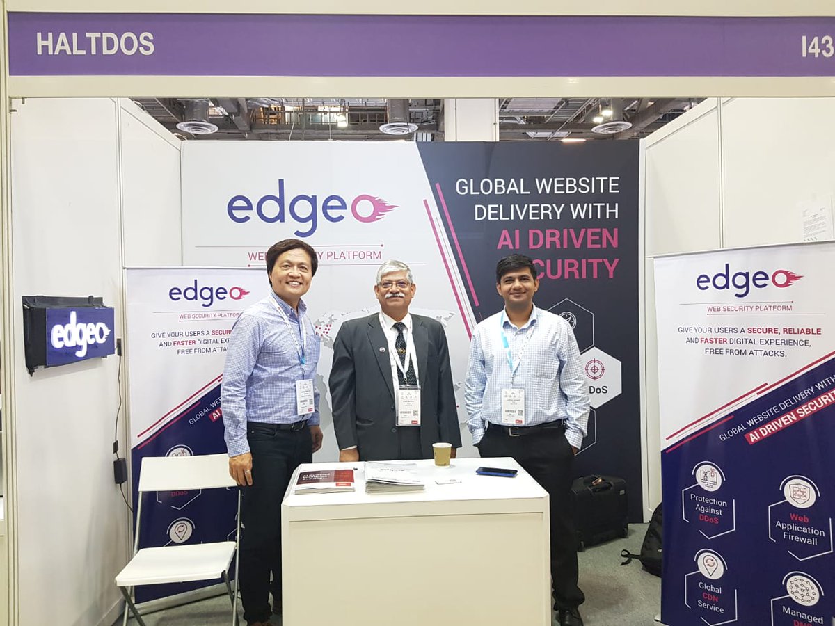 haltdos's tweet photo. Day 2 at Cloud & Cyber Security Expo in #Singapore. Booth #I43 #Singapore Edgeo Ashish Saxena #CyberSecurity #CloudSecurity #Conference #AppSecurity @CSE_Global @Ashish_AKSIT @Edgeo_io @AKS_IT_Services https://t.co/fkme8oD4Rs