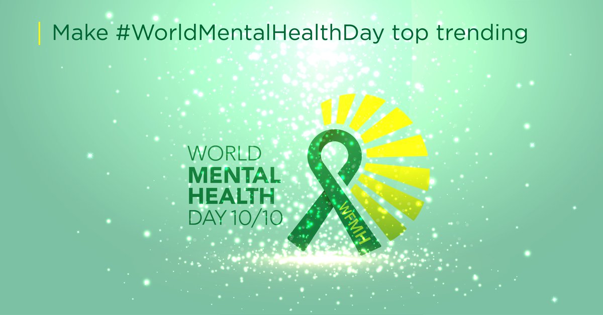 TODAY IS WORLD MENTAL HEALTH DAY! Let's make #WorldMentalHealthDay top trending. Attention on social media can lead to more awareness and give #mentalhealth a higher priority worldwide. Please help us to reach as many people as possible by retweeting and using our hashtag💚