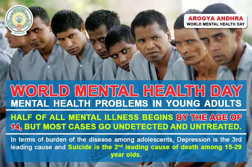 Today is #WorldMentalHealthDay. Did you know, half of all #mental illness begins by the age of 14, but most of the cases go undetected and untreated. Among adolescents, #depression is the 3rd leading cause &amp; #suicide is the 2nd leading cause of death among 15-29-year-olds.