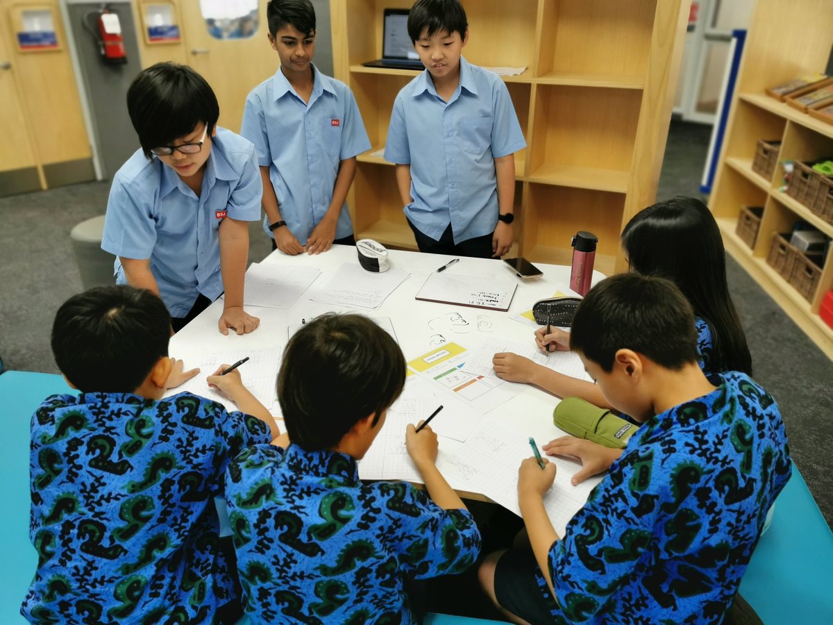 StevenConlin86's tweet photo. Year 7 students teaching year 6 students. Six different ways to multiply two digit numbers. #bsjbytes #morethanaschool https://t.co/NnOzUMMXdf