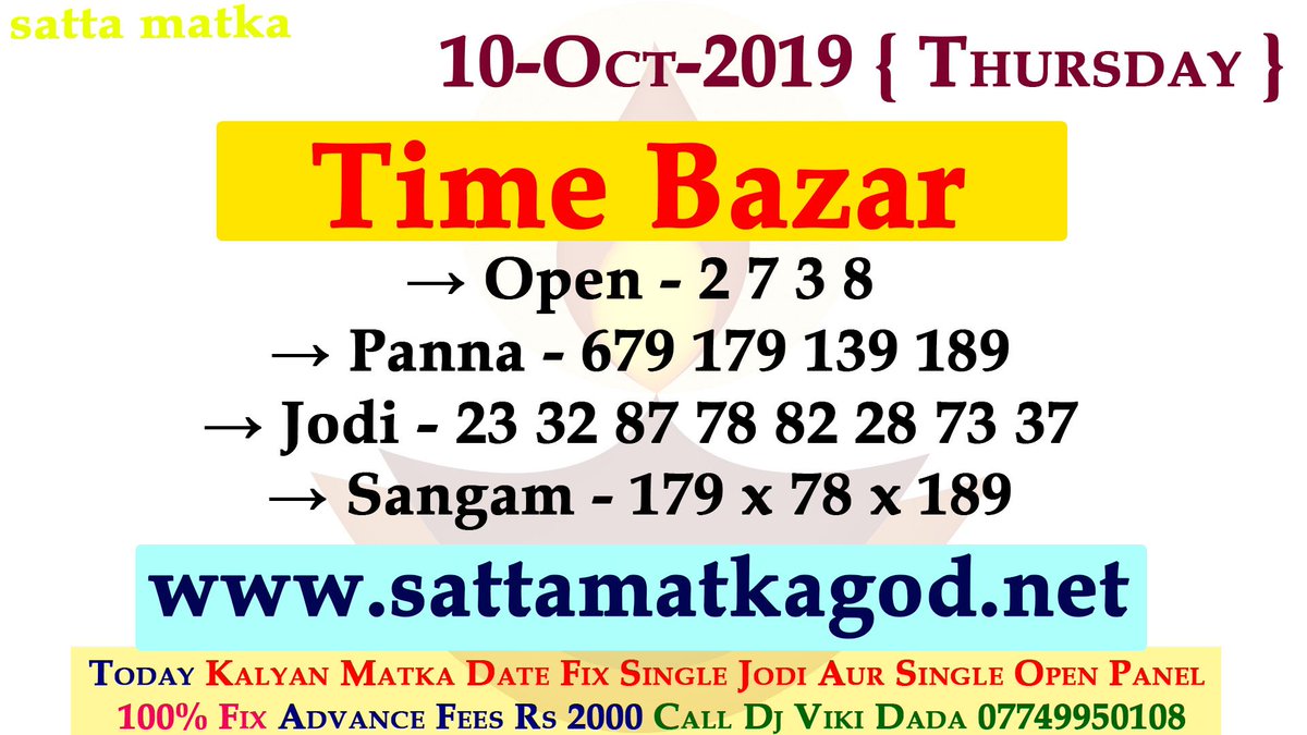 Free Matka Chart