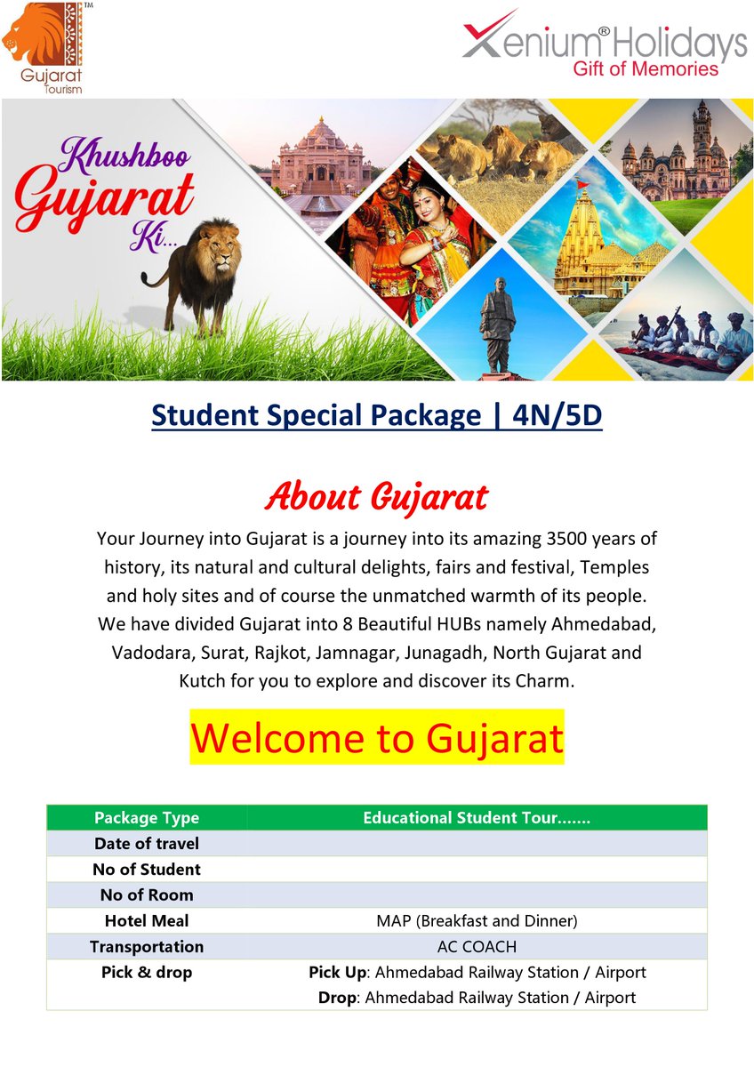 XeniumBLR's tweet image. Khushboo Gujarat ki........Student Special Package!!