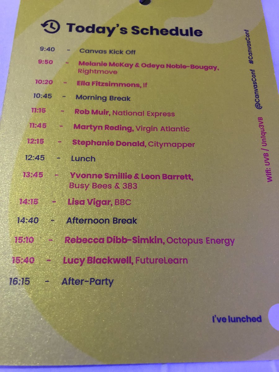 Today’s the day 😀. Super excited for <a href="/canvasconf/">Canvas</a> and only ‘slightly’ nervous to be talking about how we built UP with <a href="/busybeesuk/">Busy Bees Childcare</a> #CanvasConf #product