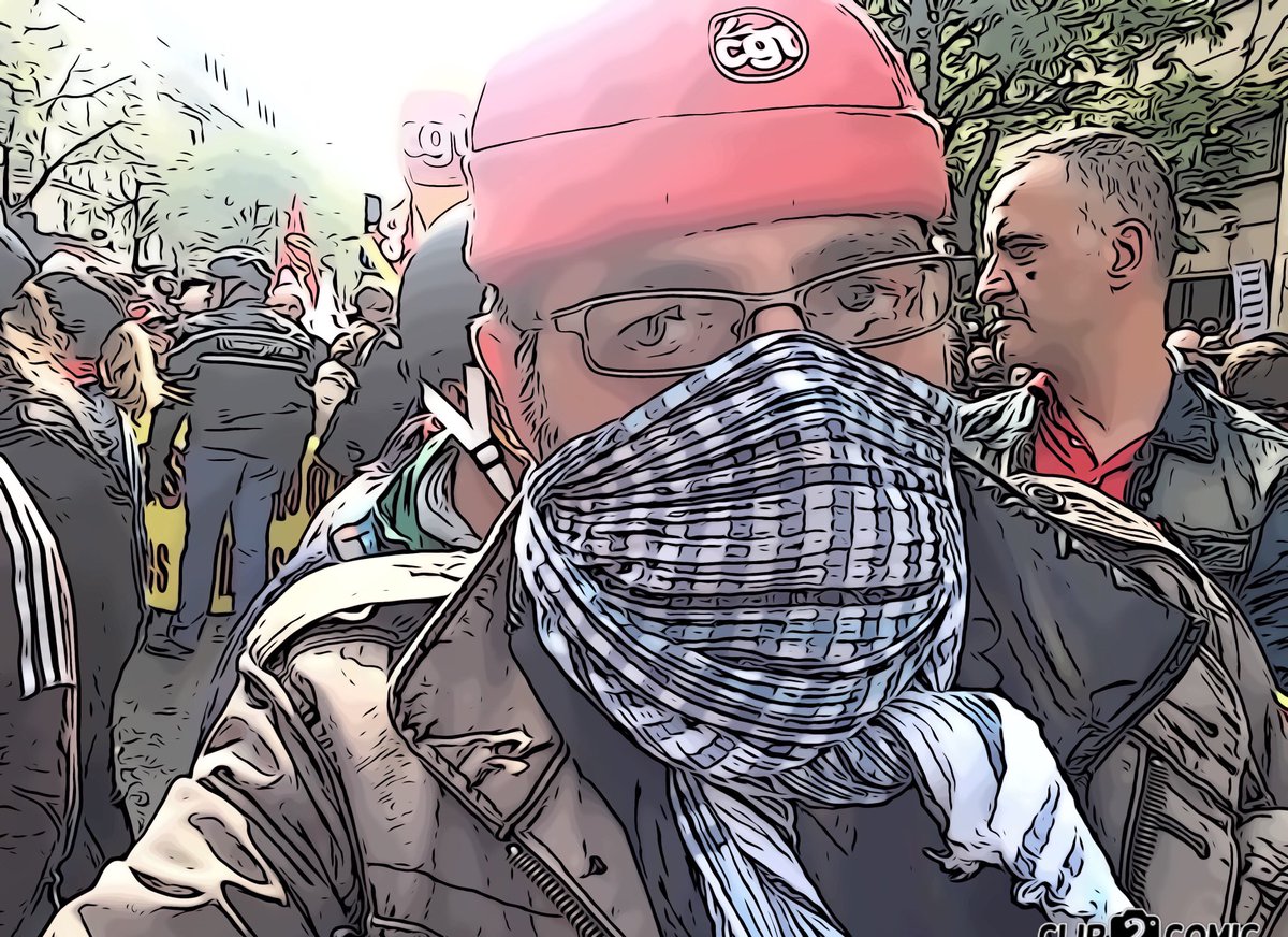 <a href="/lucasgautheron/">Lucas</a> <a href="/Portes_Thomas/">Thomas Portes</a> <a href="/JLMelenchon/">Jean-Luc Mélenchon</a> Oui la CGT s’est méfié comme beaucoup, de ce mouvement qui semblait mené par l’extrême droite mais s’est bien rattrapé depuis et a souvent participé aux blocages des rond points et aux manifs 
Quant au 1er mai on y était, les Gilets Jaunes aussi et on défilait ensemble ✊