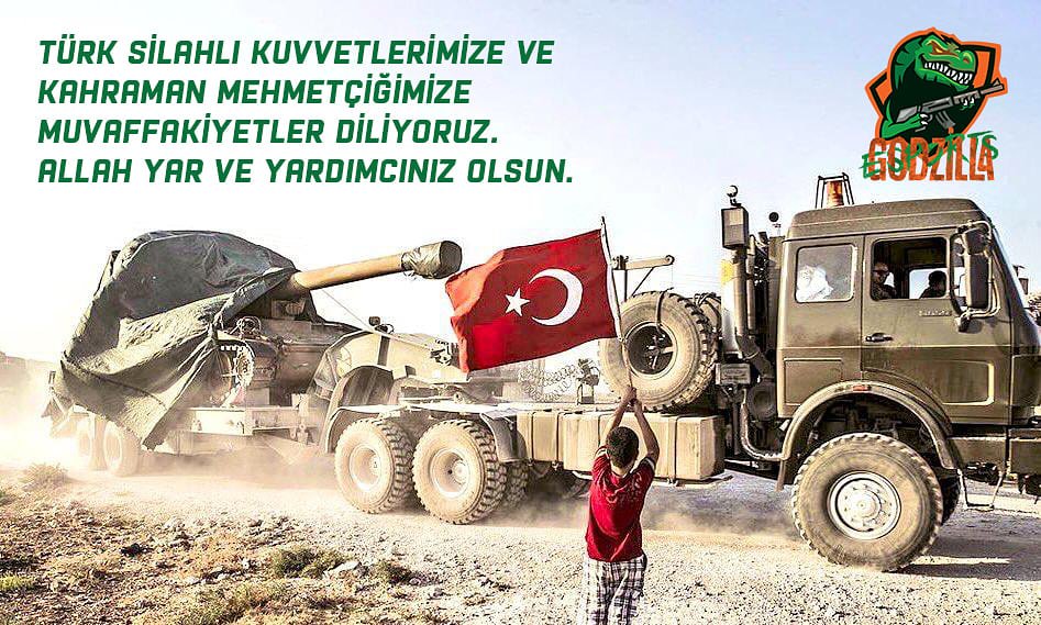 Türk Silahlı Kuvvetlerimize ve Kahraman Mehmetçiğimize muvaffakiyetler diliyoruz. Allah yar ve yardımcımız olsun.
#BarisPinarıHarekati
#TurkMilletiOrdusununYaninda