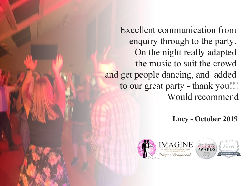WeddingDJWayneB's tweet photo. Feedback just in from last Saturday's Ruby anniversary for Malcolm &amp; Wendy
#CambridgeWeddingDJ  #PartyDJ  #RubyWedding https://t.co/srp5qCfPK8