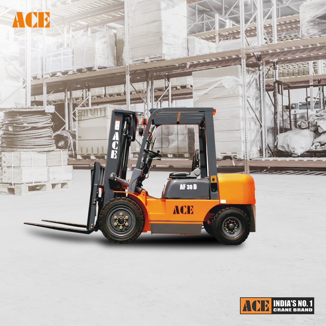 AceCranesIndia's tweet photo. #AF30D, the #highperformance, and #rugged #ForkliftTrucks is the perfect combination of #power and #capacity. With a load-carrying capacity of 3000kg, it can easily lift, shift and stack material. The tilt-adjustable power steering wheel makes the operation smooth.
#ACE https://t.co/tNQVRCFoT9