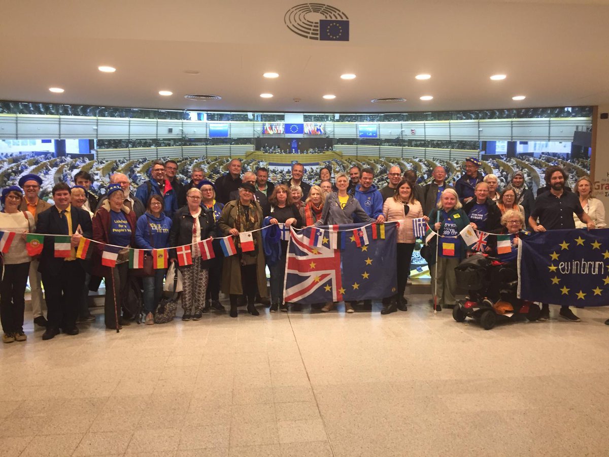 claire_fielden's tweet photo. West Midlands pro remain visit to the European Parliament. #NigelFarage SHAME ON YOU #WM4EU #westmidlands4europe #StopBrexit #EUinBrum https://t.co/A9pdwG2XkS